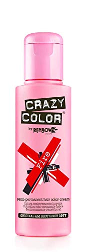 Crazy Color Fire Nº 56 Crema Colorante del Cabello Semi-permanente, Rojo, 100ml (002246)