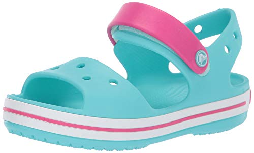 Crocs Crocband Sandal Kids, Sandalias Unisex Niños, Azul (Pool/Candy Pink 4FV), 29/30 EU