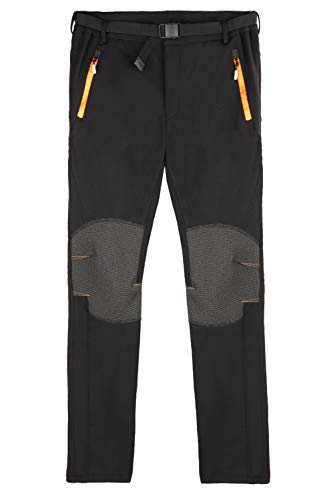 DEKINMAX Pantalones de Trekking Hombre Pantalones Térmicos Impermeable para Invierno Esquí Senderismo Montaña (L)