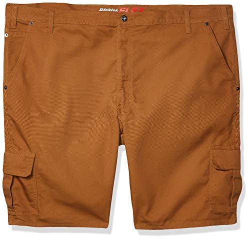 Dickies Pantalones cortos para hombre de altura de 28 cm Cargo Tough Max Duck de ajuste relajado grande - marr�n - 52 cm
