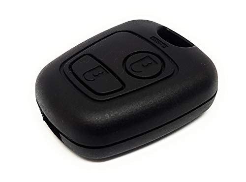 DigitalTech® - Carcasa Compatible para Llave Citroen CE1065 con Tornillo. Sin Hoja. 2 Botones. Compatible con Llaves Citroën Xsara Picasso Berlingo