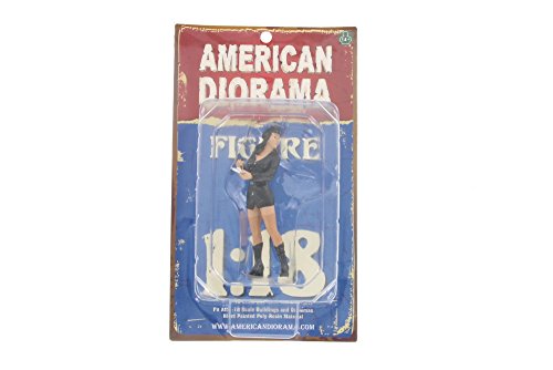 Disfraz de Diorama americano de Babe Brooke, color negro 23870 – escala 1:18 accesorio de diorama pintado a mano