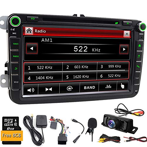 Doble DIN estéreo de 8 pulgadas pantalla táctil de DVD de coche en Dash GPS navegación USB/SD Autoradio Bluetooth Headunit para VW Golf 5 6 Polo Jetta TOURAN EOS PASSATCC TIGUAN SHARAN SCIROCCO Caddy