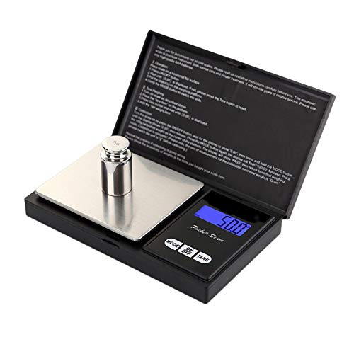 Docooler 500g x 0.1g Mini báscula portátil de joyería de Alta precisión LED Digital Pocket Scale Oro Plata Diamante Electrónica Escala Digital