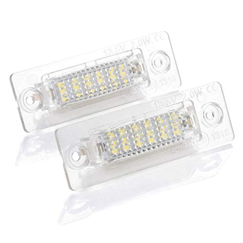 DONGMAO Luces de matrícula 18 LED Número de matrícula Luces Luces de la lámpara para V/W T/ransporter T5 C/addy T/Ouran G/olf P/assat