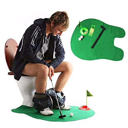 Dorime Potty PutterGame Mini Golf SetPutting Verde Regalo de la Novedad del Juguete del Juego para Mujeres y Hombres Juega el Regalo Divertido