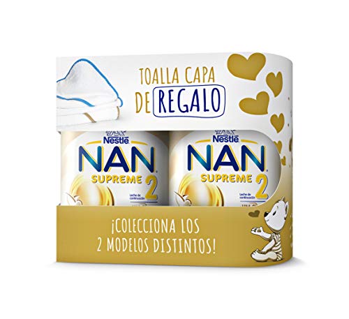 Duplo Nan Supreme 2 Con Toalla Capa de Regalo Leche de Continuación en Polvo Premium, Bote 800 Gr