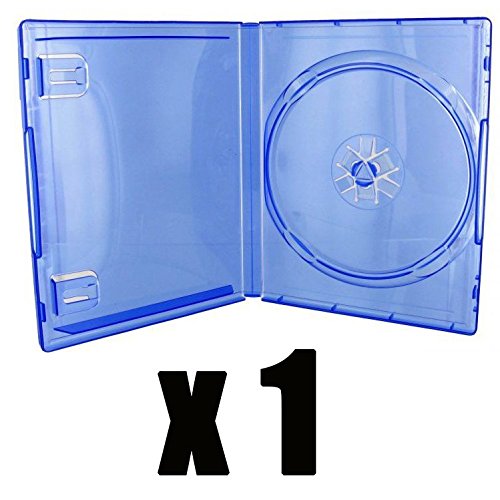 DVD Center - 1 carcasa DVD para juego PS4 en color azul transparente - Compra unitaria