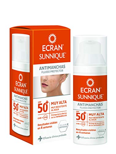 Ecran Sunnique - Fluido Solar Protector Antimanchas SPF 50, Resultados en 4 Semanas - 50 ml