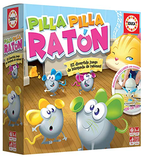 Educa - Pilla pilla ratón. Juego de Mesa Infantil. A Partir de 3 años. 18860