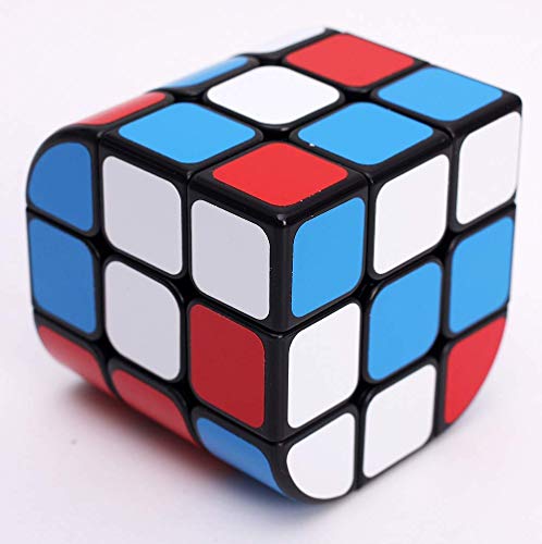 En Forma de Cubo Velocidad 3x3 Cubo mágico Rompecabezas, Stickerless Cubo de la Magia Fácil Liso Àtourner for Speed ​​Brain Training Fiesta de cumpleaños Juego, Negro