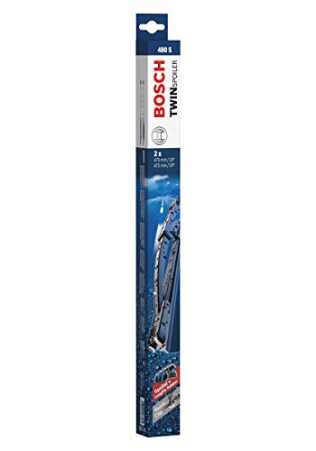 Escobilla limpiaparabrisas Bosch Twin Spoiler 480S, Longitud: 475mm/475mm – 1 juego para el parabrisas (frontal)