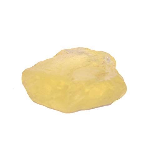 Especímenes de piedras preciosas de topacio en bruto natural sin calentar 35.00 Ct. Piedra de cristales curativos de topacio de limón