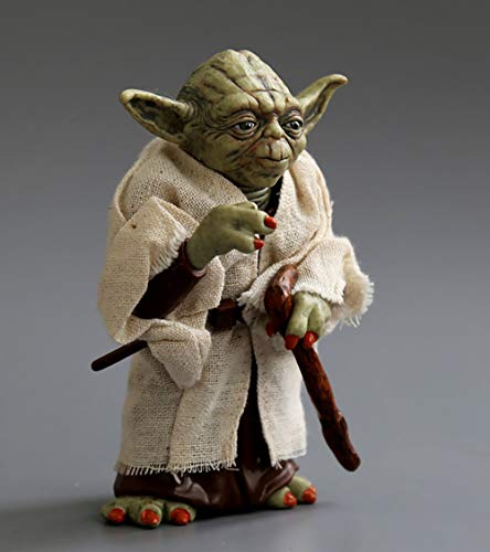 Estatua de la Guerra de Las Galaxias Estatua del Maestro Yoda Figura móvil de 12 cm del Maestro Yoda con Ropa Real