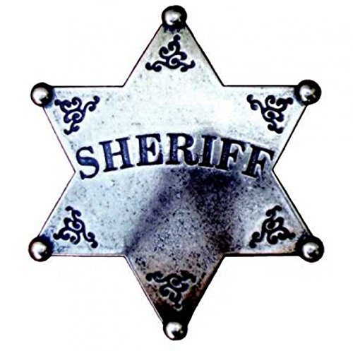 Estrella de Sheriff - placa cowboy