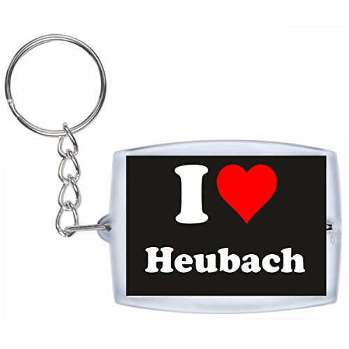 EXCLUSIVO: Llavero "I Love Heubach" en Negro, una gran idea para un regalo para su pareja, familiares y muchos más! - socios remolques, encantos encantos mochila, bolso, encantos del amor, te, amigos, amantes del amor, accesorio, Amo, Made in Germany.