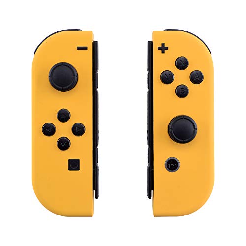 eXtremeRate Carcasa Joy-con para Nintendo Switch Funda de Agarre de reemplazo Shell de Bricolaje esmerilada con Botón Completo para Nintendo Switch No Incluye la Carcasa de la Consola (Amarillo)