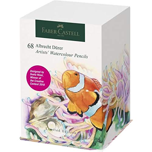 Faber-Castell - Lápices de colores acuarelables Albrecht Durer, set de 68 unidades, edición limitada Suela Niosi