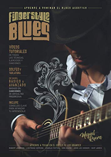 Fingerstyle Blues: - Libro con más de 40 vídeos tutoriales