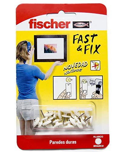 fischer 534843 Colgador para cuadros, Blanco