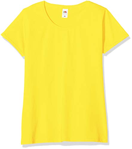 Fruit of the Loom Valueweight T-Shirt 5 Pack Camiseta, Amarillo (Yellow K2), XL (Pack de 5) para Mujer