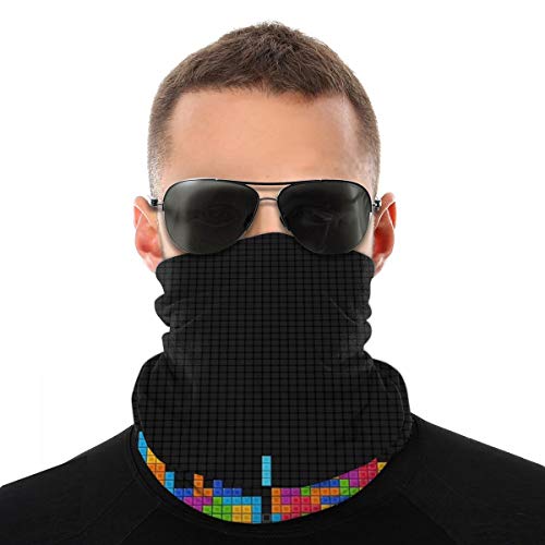 Funny Caps Juego Tetris Bufanda facial Pasamontañas informal Sombreros Pañuelo elástico Diademas Protección contra el viento/sol/rayos UV