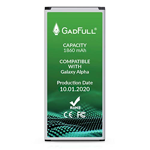 GadFull Batería de reemplazo para Samsung Galaxy Alpha | 2020 Fecha de producción | Corresponde al Original EB-BG850BBE | Compatible con G850F batería de Repuesto