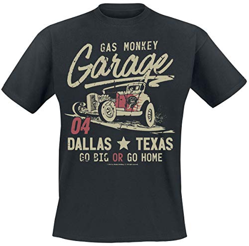 Gas Monkey Garage Go Big Or Go Home Camiseta Negro S