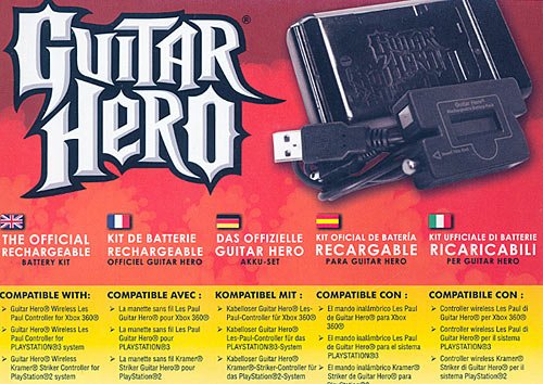 Guitar Hero - Pack batterie Rechargeable [Importación francesa]