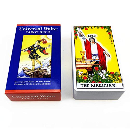 Hard Disk Tarot universal Waite, juego de 78 cartas Tarot de baraja, el tamaño es de 10.3 x 6 comprimido en proporciones iguales, lo que hace que sea más fácil de llevar.