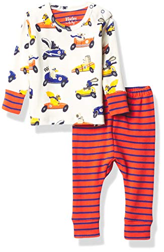 Hatley Organic Cotton Pyjama Sets Juego de Pijama, Animales de Carreras, 12-18 Meses para Bebés