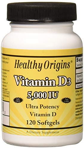 Healthy Origins - Vitamina D3 5000 IU - 120Cápsulas blandas
