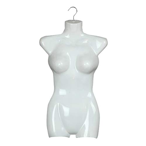 heDIANz Medio Cuerpo De Plástico Maniquí Femenino Pantalla Traje De Baño Ropa Interior Ropa Forma Rack Blanco