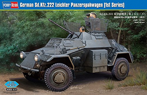 Hobbyboss -Modellino Tanque 01:35 SD.Kfz.222 alemán Leichter Panzerspähwagen (Primera Serie)