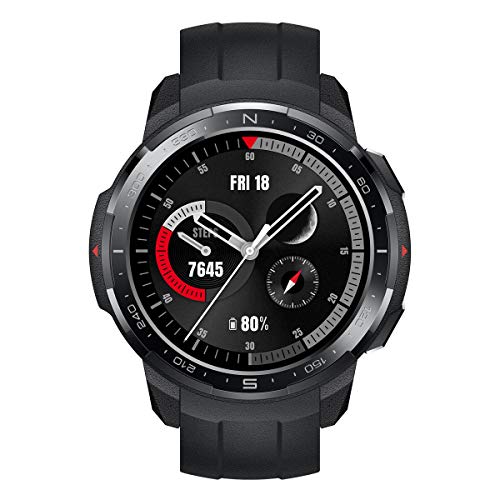 HONOR Watch GS Pro - GPS Multideporte Smartwatch con Cuerpo Resistente y Resistente, 48mm, 25-Día Batería duración, AMOLED de 1,39 Pulgadas, frecuencia cardíaca, IP68 para Hombre Mujer (Negro)