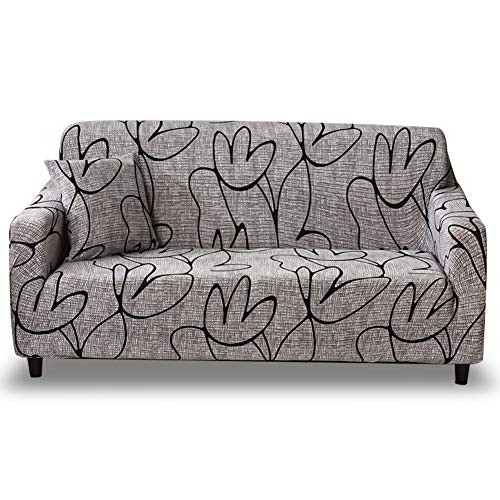 HOTNIU Funda Elástica de Sofá Funda Estampada para sofá Antideslizante Protector Cubierta de Muebles (Dos Plazas, Modelo_SL)