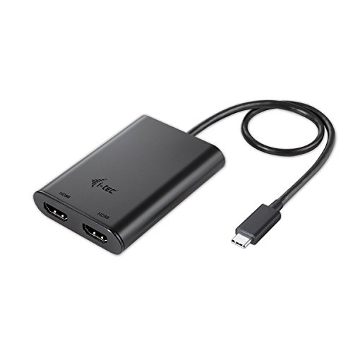 i-tec USB-C a Dual HDMI Video Adaptador 2X HDMI 4K para Windows MacOS Thunderbolt 3 Compatible