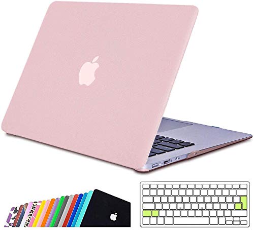 iNeseon MacBook Air Funda de 13 Pulgadas (Modelo A1466 A1369), Protectora Rígida Carcasa con Cubierta de Teclado para MacBook Air 13 2010-2017 (Tamaño 32.5 x 22.7cm), Cuarzo Rosa