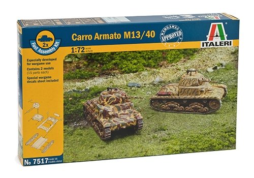 Italeri 7517S 2 x Carro Armato M13/40 - 2 Tanques en Miniatura (Escala 1:72)