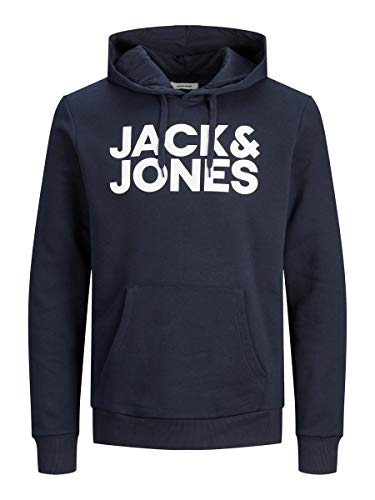 Jack & Jones Jjecorp Logo Sweat Hood Noos Capucha, Azul (Navy Blazer), X-Large para Hombre