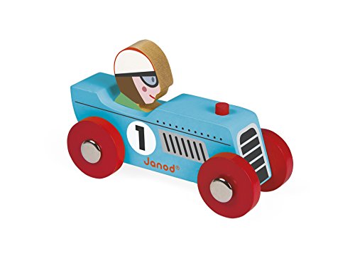 Janod - Story Racing Retromotor mini coche de madera (J08549) , color/modelo surtido