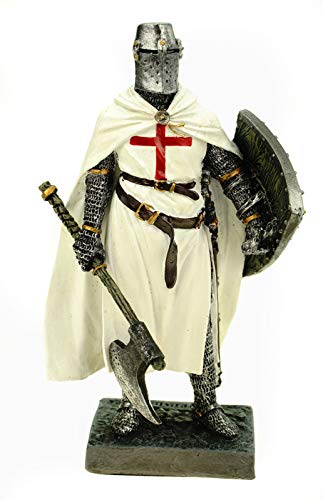 Joh. Vogler GmbH Figura de caballero templario alemán con hacha y escudo de 18 cm