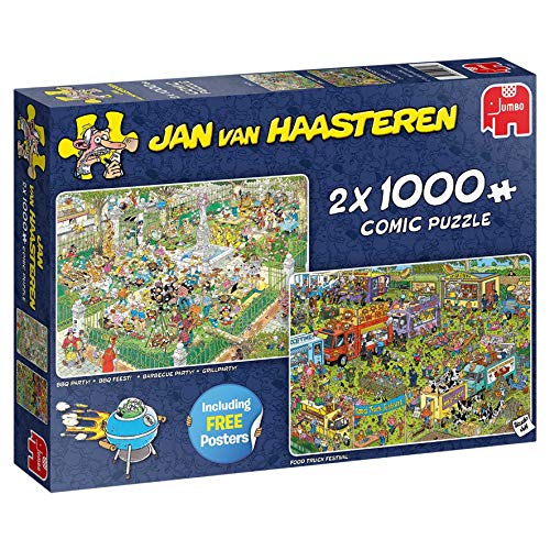 Jumbo Food Festival 2 Puzzles x 1000 pcs, Multicolor (19099)