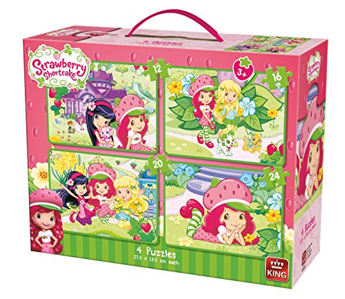 King Strawberry Shortcake 4in1 Case Puzzle - Rompecabezas (Puzzle rompecabezas, Dibujos, Niños, American Greetings, Strawberry Shortcake, Chica)