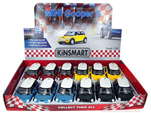 Kinsmart KT5059D Mini Cooper S cm 12,5 1:28 LOTTO 12 MODELLINI Model Die Cast Compatible con