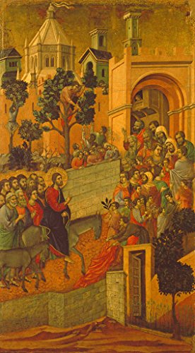 Kunst für Alle Impresión artística/Póster: Duccio di Buoninsegna Einzug Jesu in Jerusalem - Impresión, Foto, póster artístico, 50x90 cm