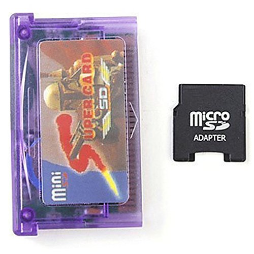 LanLan Accesorios para Juegos de vídeo Mini Super Tarjeta & SD Tarjeta Flash Adaptador Cartucho 2 GB Juego de Reserva de Juego para GBA SP GBM IDs NDS NDSL (con Protectora de la Tarjeta)