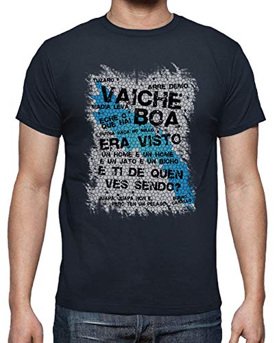 latostadora - Camiseta Vaiche Boa para Hombre Azul Marino XL
