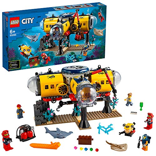 LEGO City Oceans Océano: Base de Exploración Set Aguas Profundas, Juguetes de Aventuras Submarinas para Niños, Multicolor (60265)