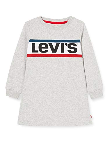 Levi's Kids Lvg Sweatshirt Dress Vestido Bebé-Niñas Gray Heather 18 meses